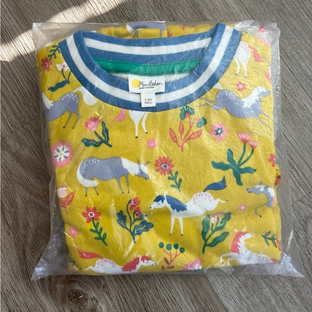 Mini boden sweatershirt dress unicorn
